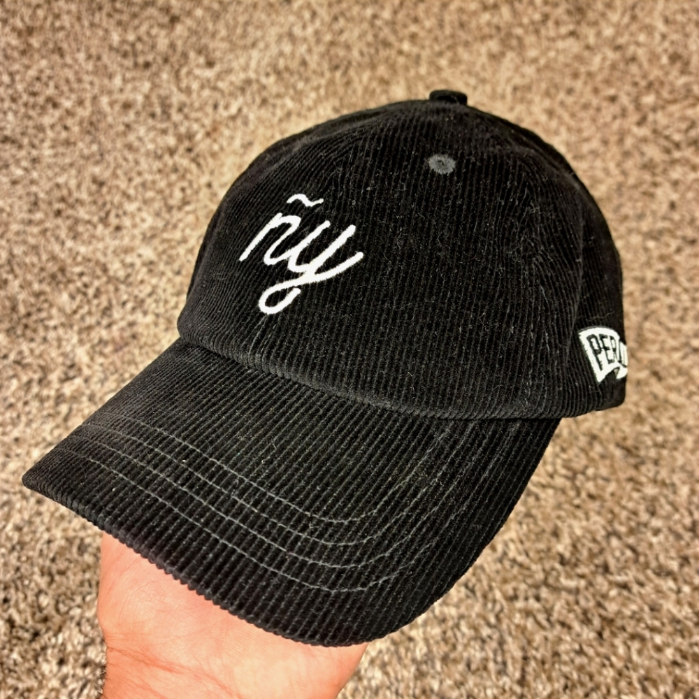 Peralta New York‎ Corduroy Adult Hat Cap OSFA Adjustable Slideback Black Unisex